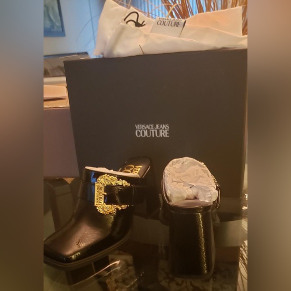 Versace Jeans Couture baroque buckle mules - Picture 3 of 5